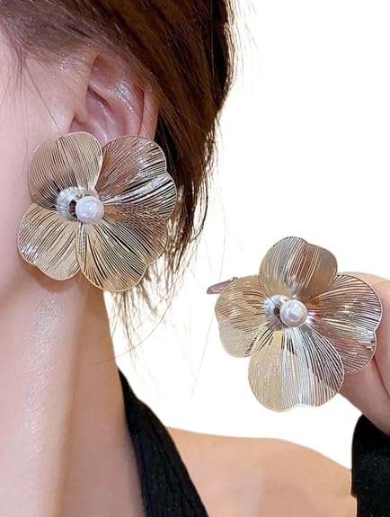 Luxury Pearl Flower Earrings