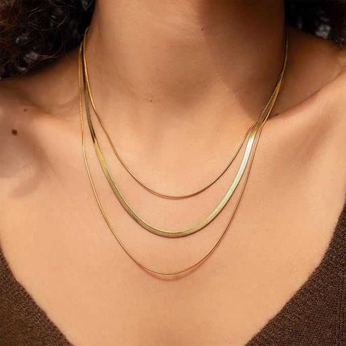 3-Layer Snake Chain Necklace - Stainless Steel | Waterproof