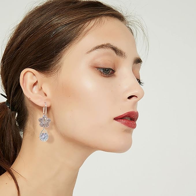 Fashion Flower Crystal Earrings
