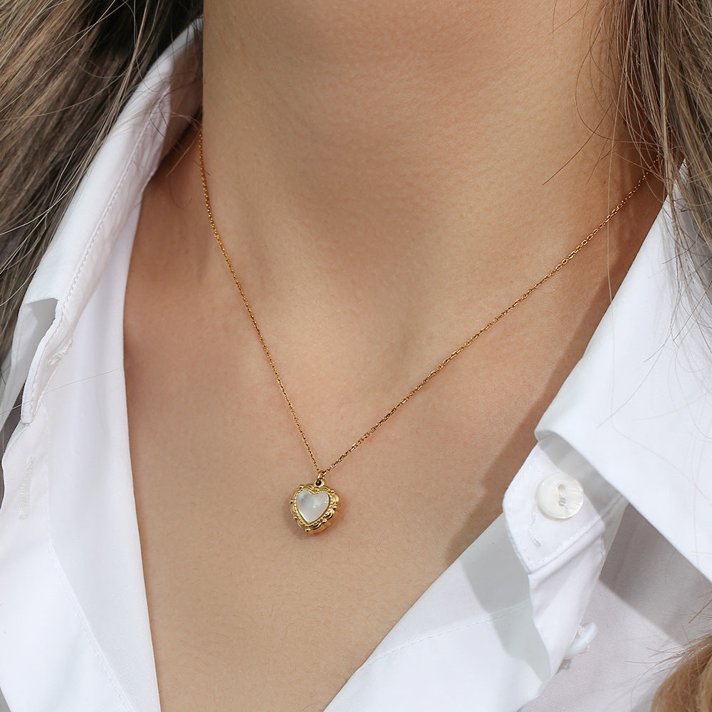 Elegant Gold-Plated Heart Pendant Necklace