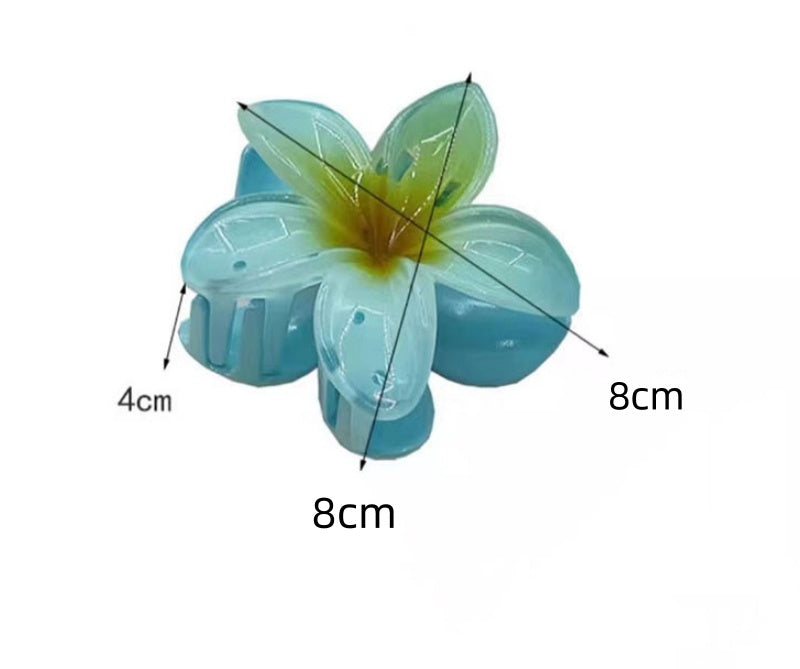 Flower Trendy Hair Claw Clips ( Pack Of 5 )