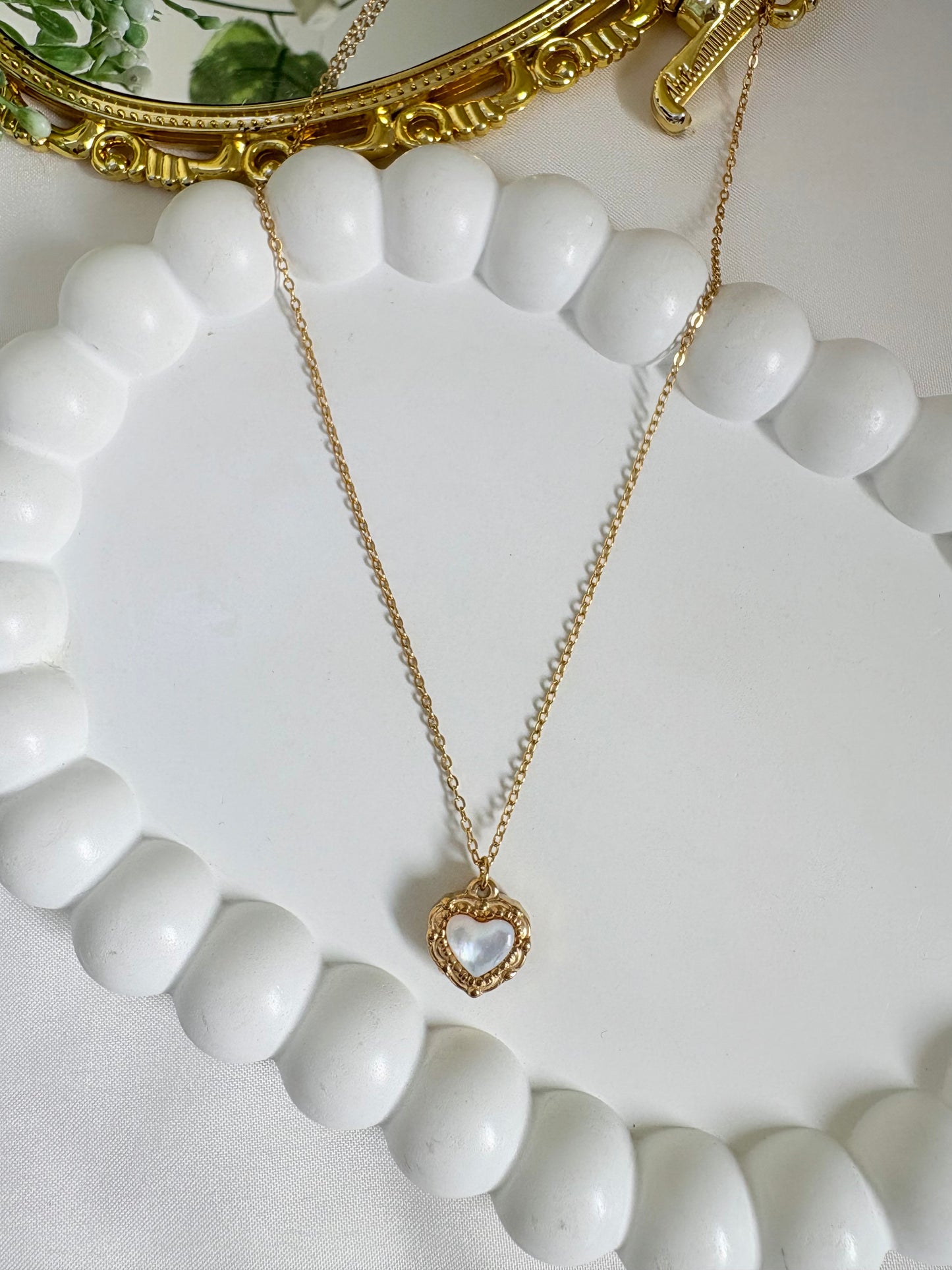 Elegant Gold-Plated Heart Pendant Necklace
