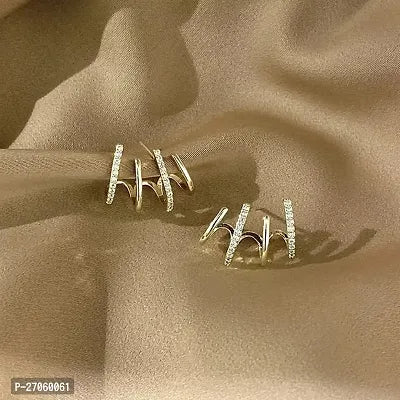 U-shaped Four Rows Stud Ear Cuff Earrings