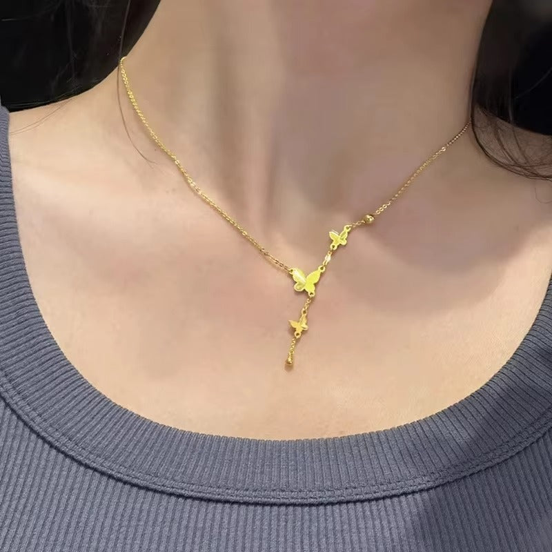Stainless Steel Clavicle Chain Necklace for Women & Girls