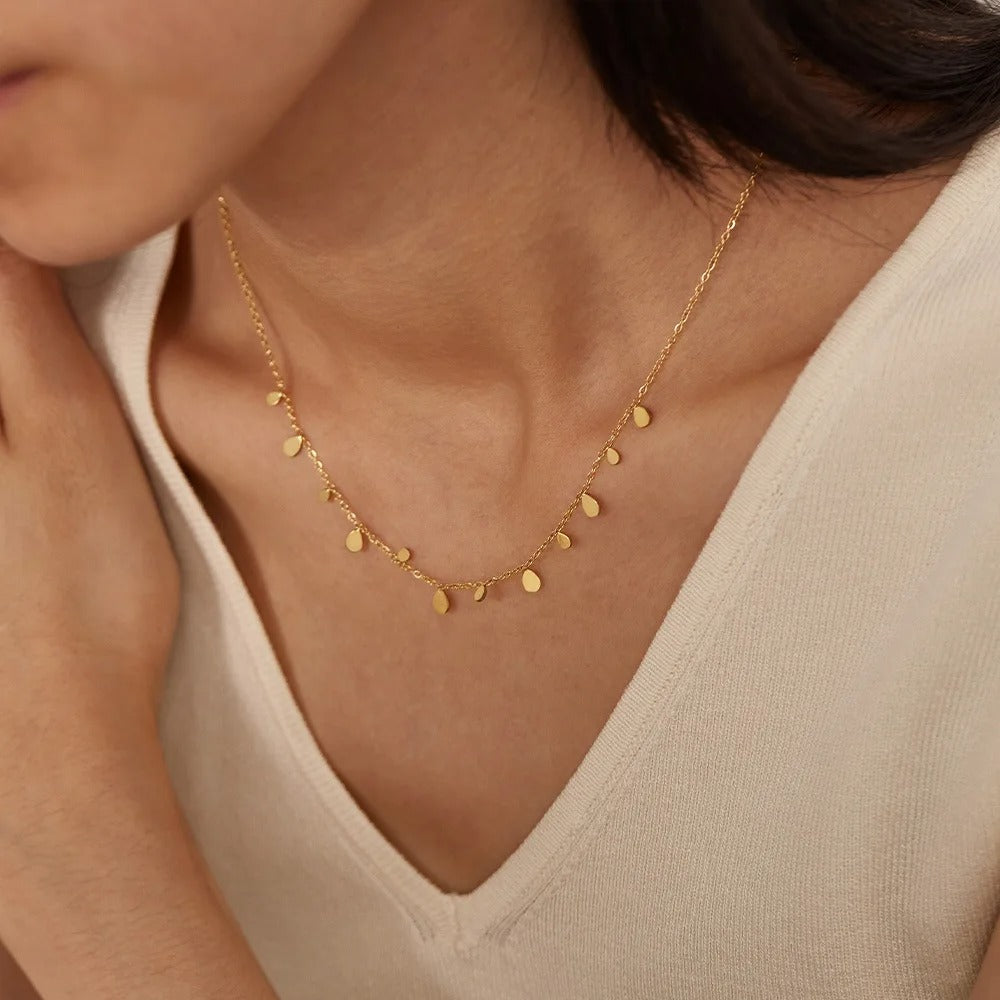 Minimalist Gold Droplet Necklace