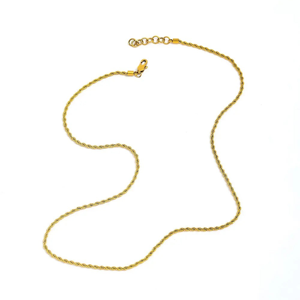 Golden Rope Chain Necklace