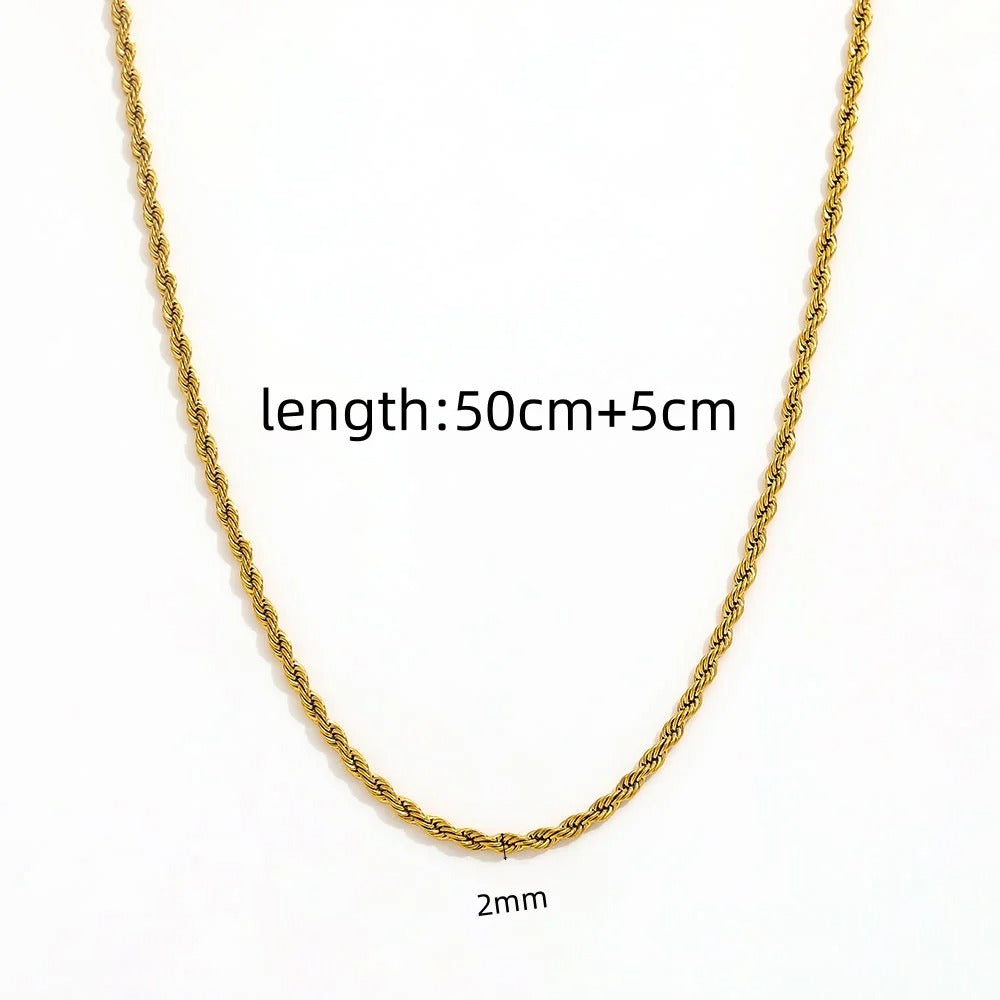 Golden Rope Chain Necklace