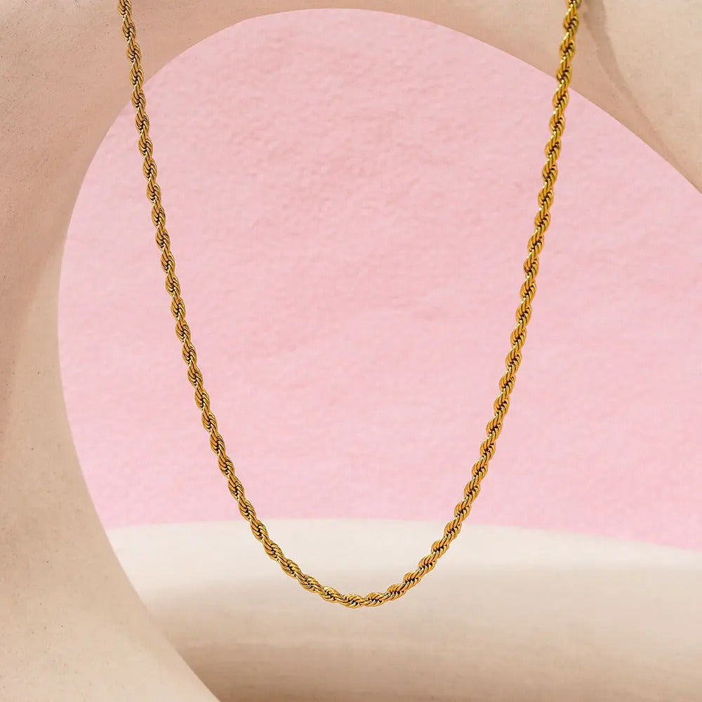 Golden Rope Chain Necklace