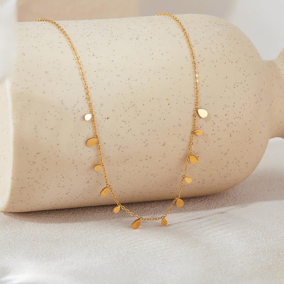 Minimalist Gold Droplet Necklace
