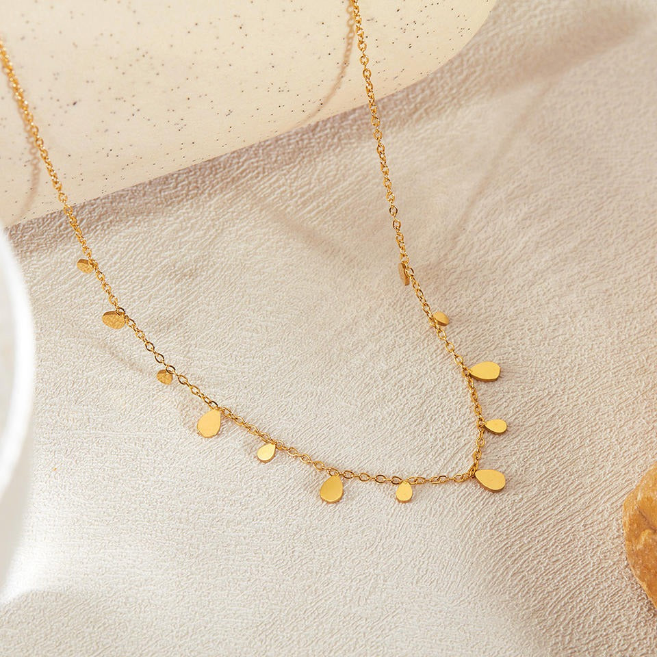 Minimalist Gold Droplet Necklace