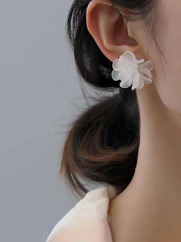 Forest Style Acrylic Flower Earrings