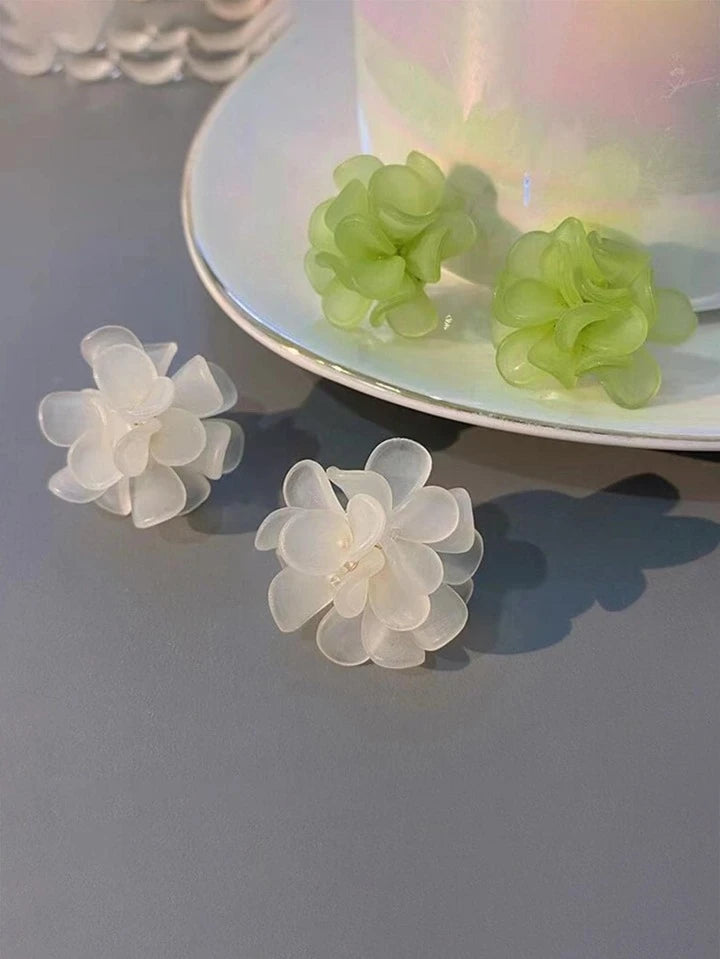 ( Pack Of 2 ) Forest Style Acrylic Flower Earrings