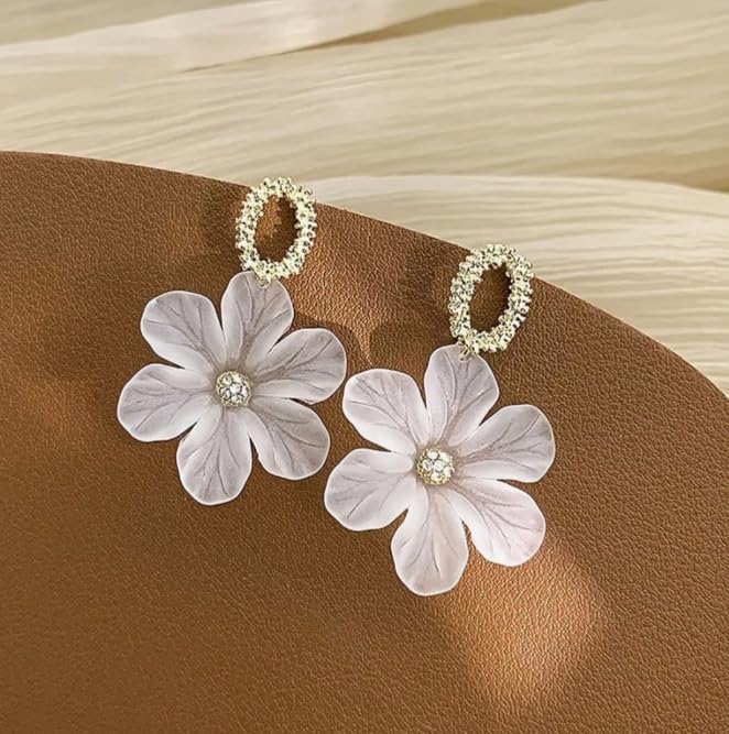 Antique Stoned Beautiful Flower Earrings