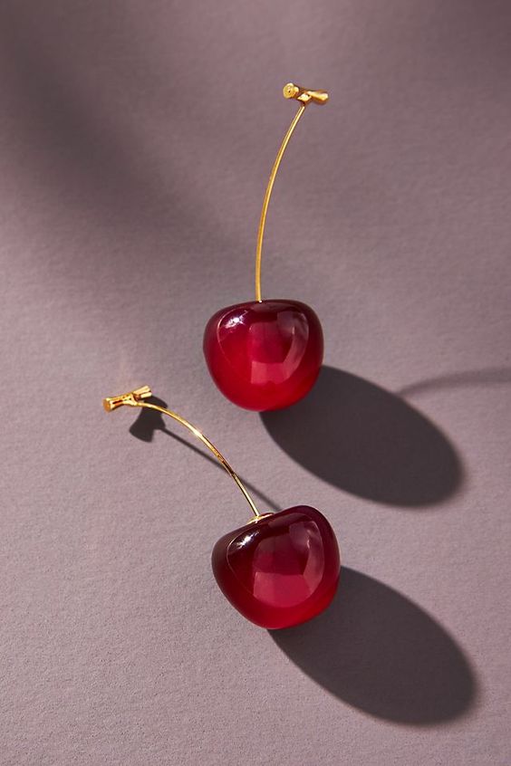 Cherry Drop Earrings Cute Stereo Fruit Earrings