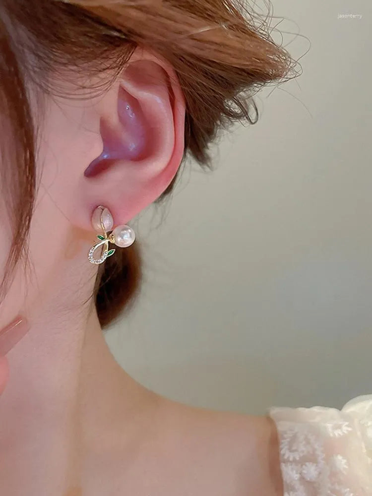 Gold-Plated Contemporary Studs Earring