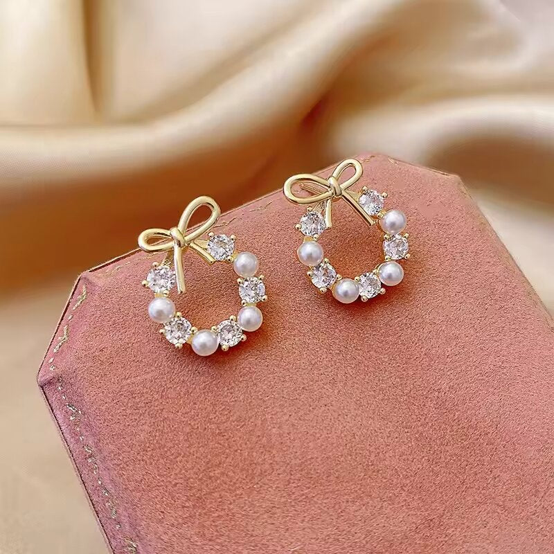 Drop Dangle Jewelry Bow Stud Earrings