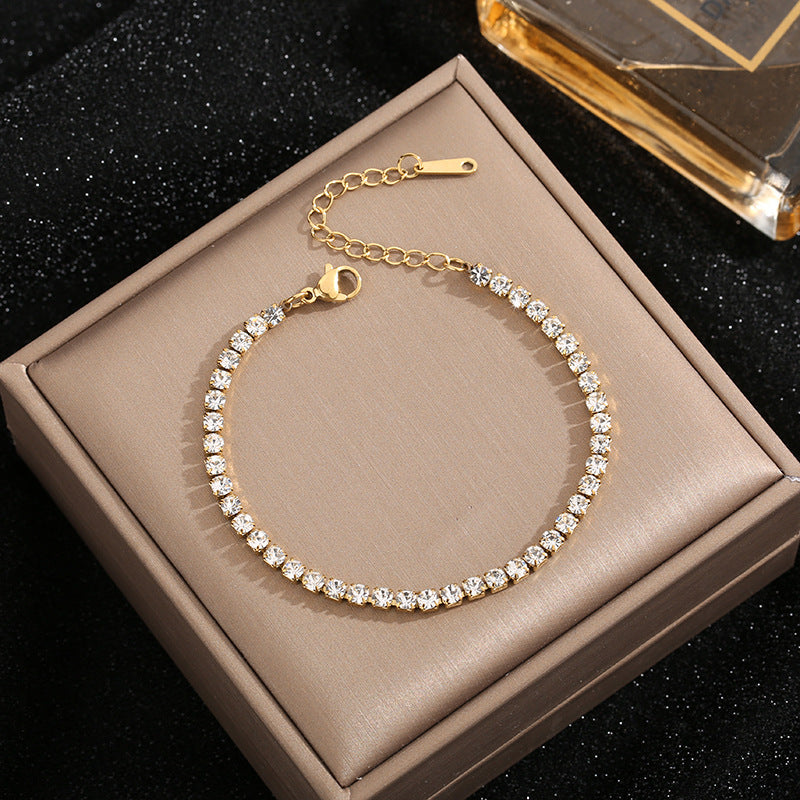 Gold Plated Stainless Steel Bracelet Dainty Adjustable