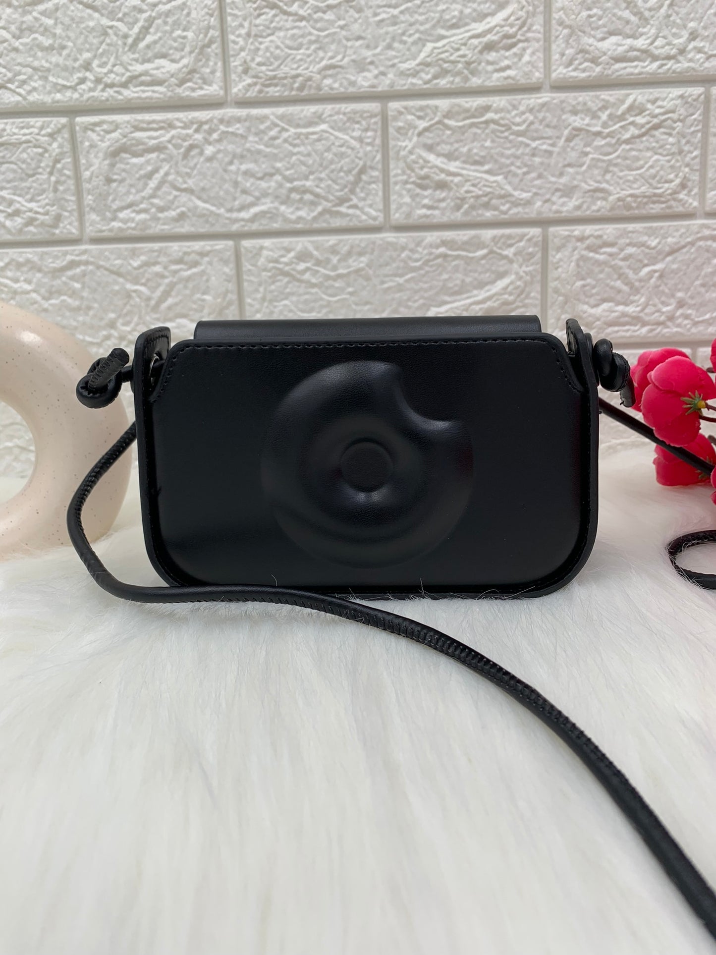 Black Camera-Style Sling Bag