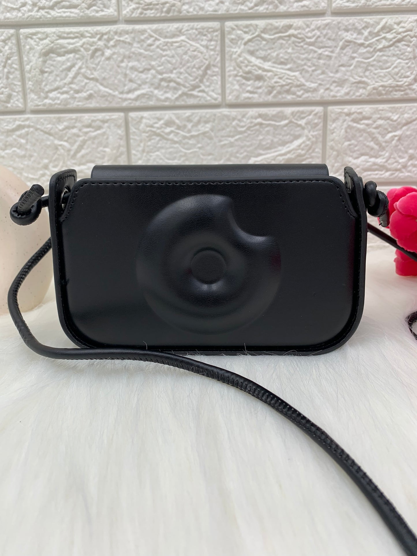 Black Camera-Style Sling Bag