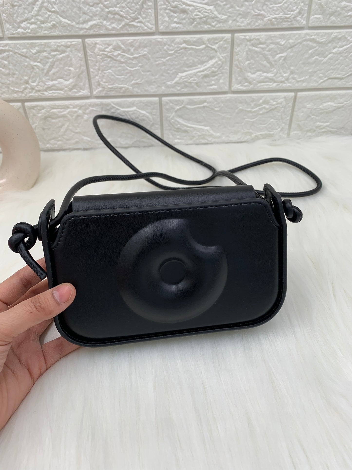 Black Camera-Style Sling Bag