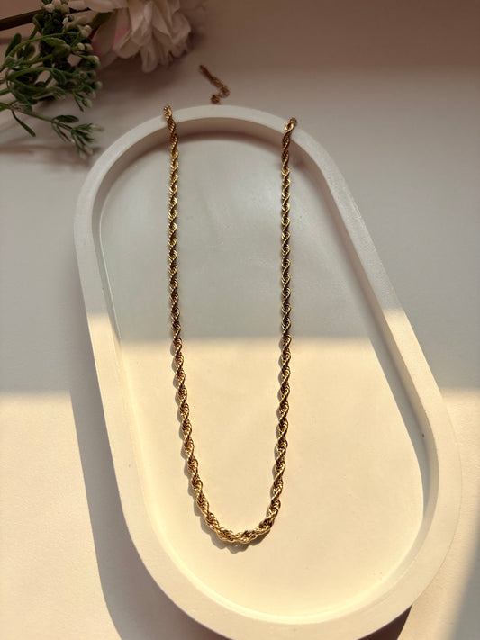 Golden Rope Chain Necklace