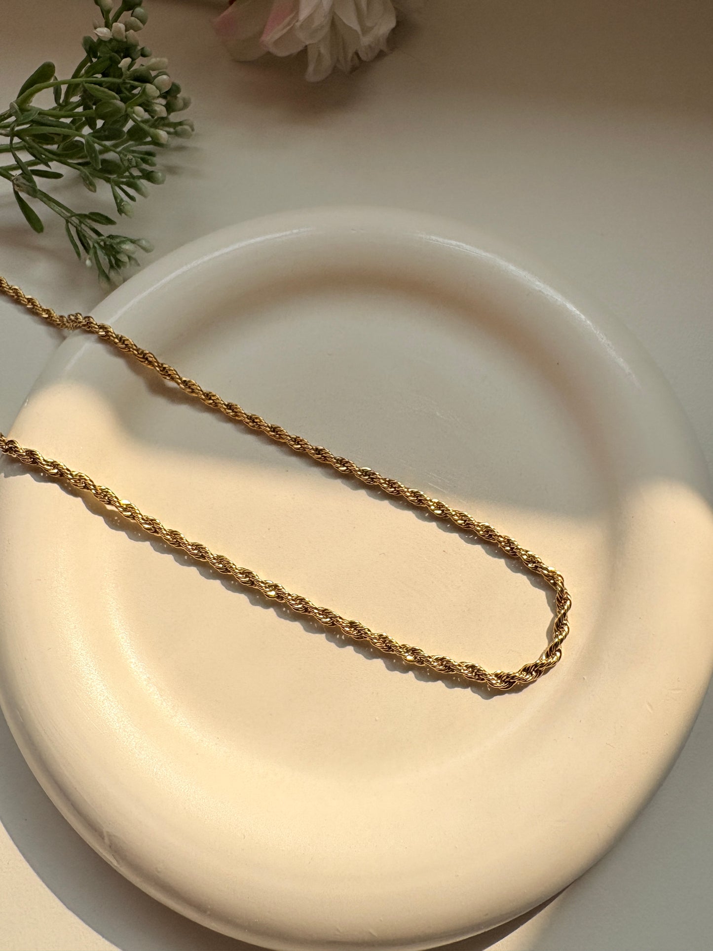 Golden Rope Chain Necklace