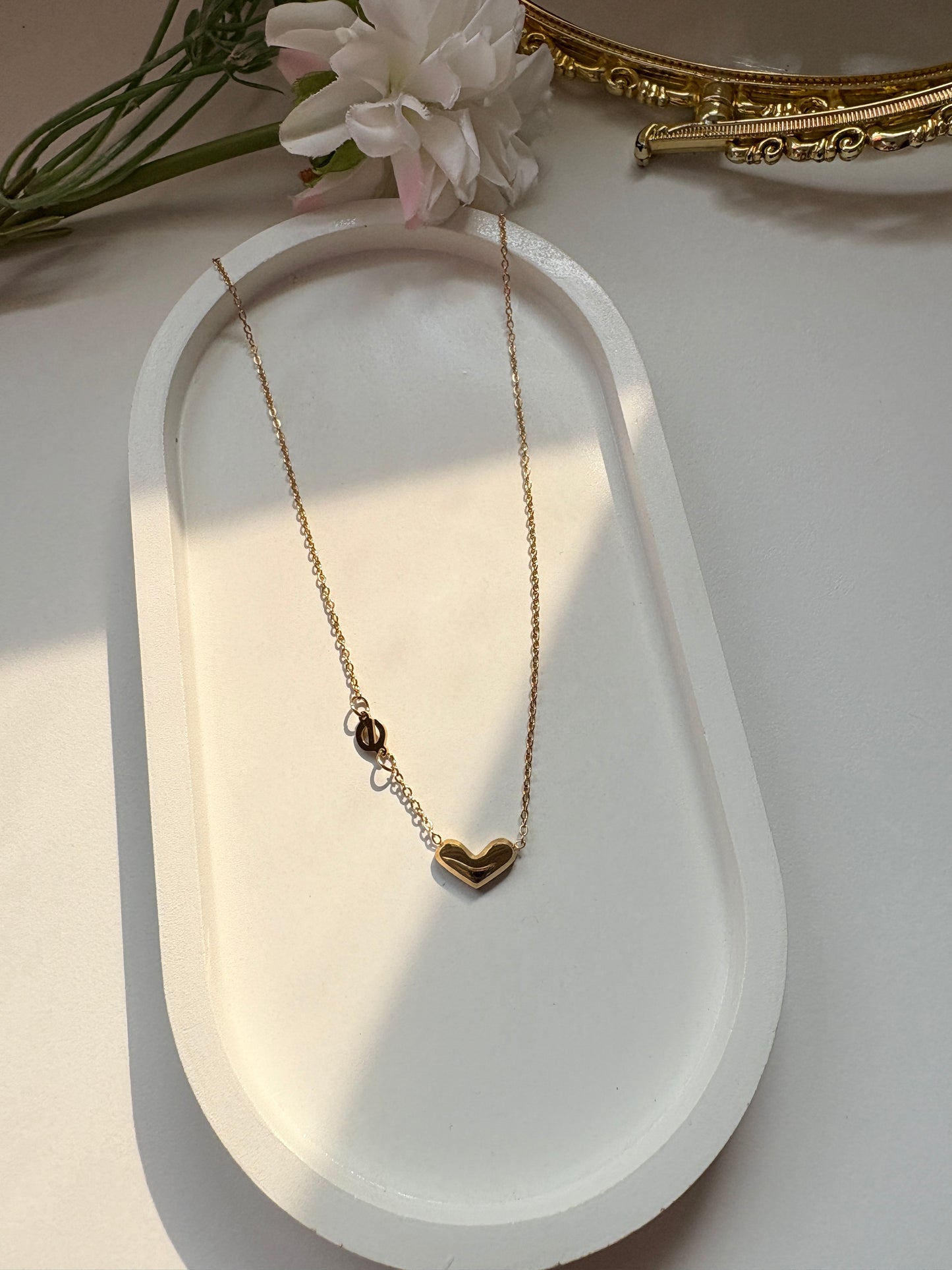 Luxury Gold Chain Women Heart Necklace