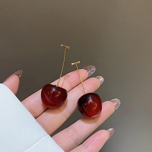 Cherry Drop Earrings Cute Stereo Fruit Earrings