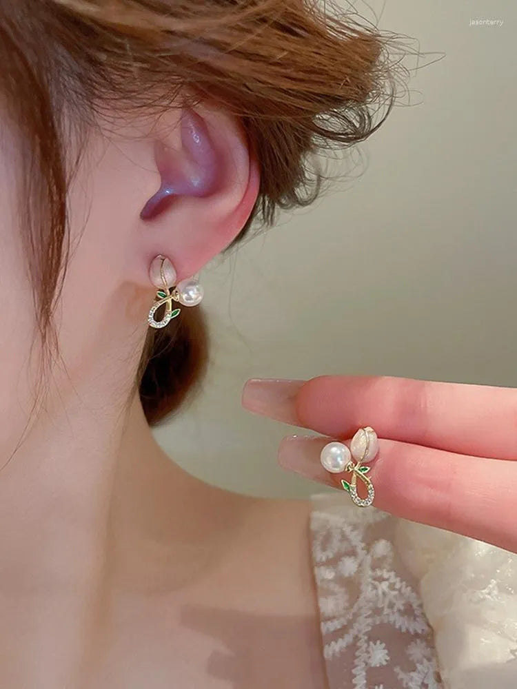 Gold-Plated Contemporary Studs Earring