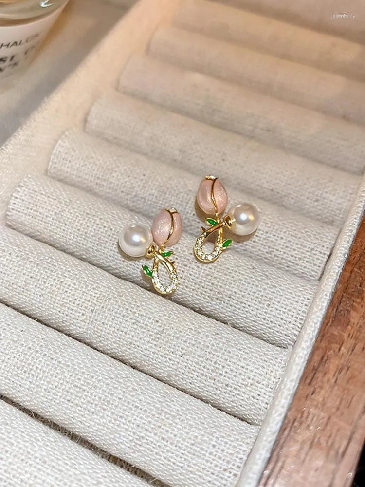 Gold-Plated Contemporary Studs Earring