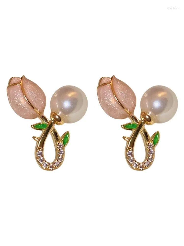 Gold-Plated Contemporary Studs Earring