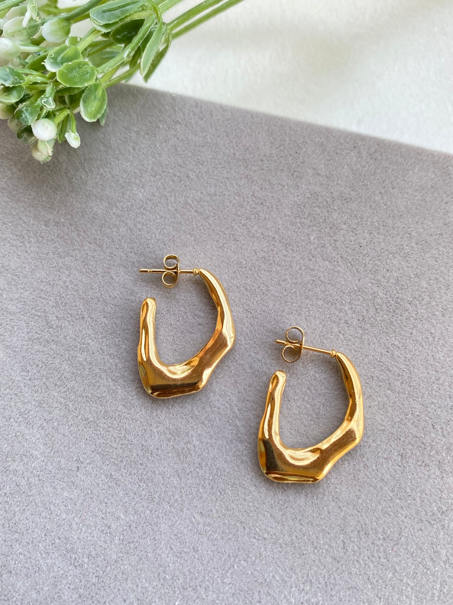 Geomatric Half Hoops Earrings