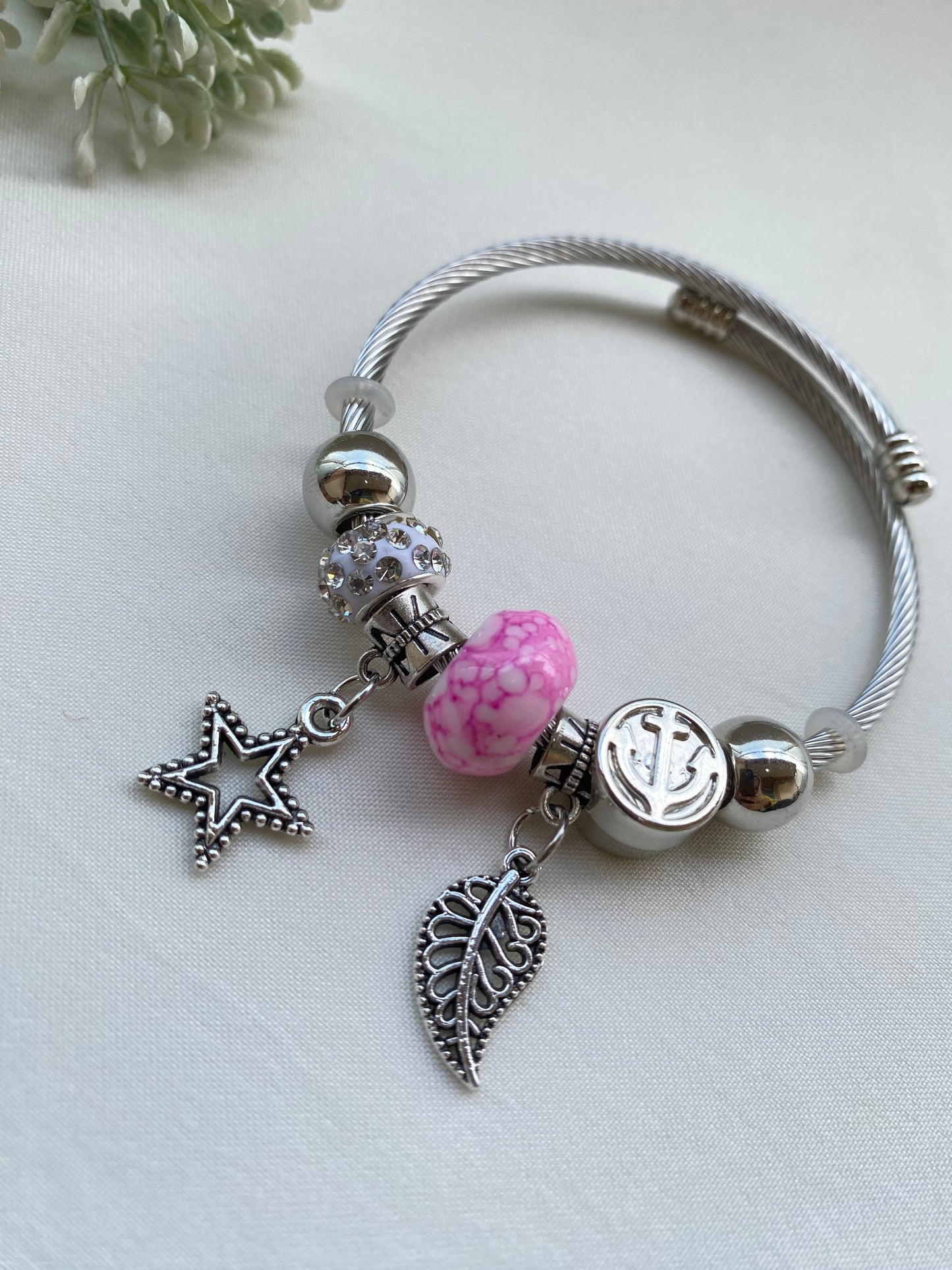 Anti-Tarnish Stainless Steel Charms Bracelet