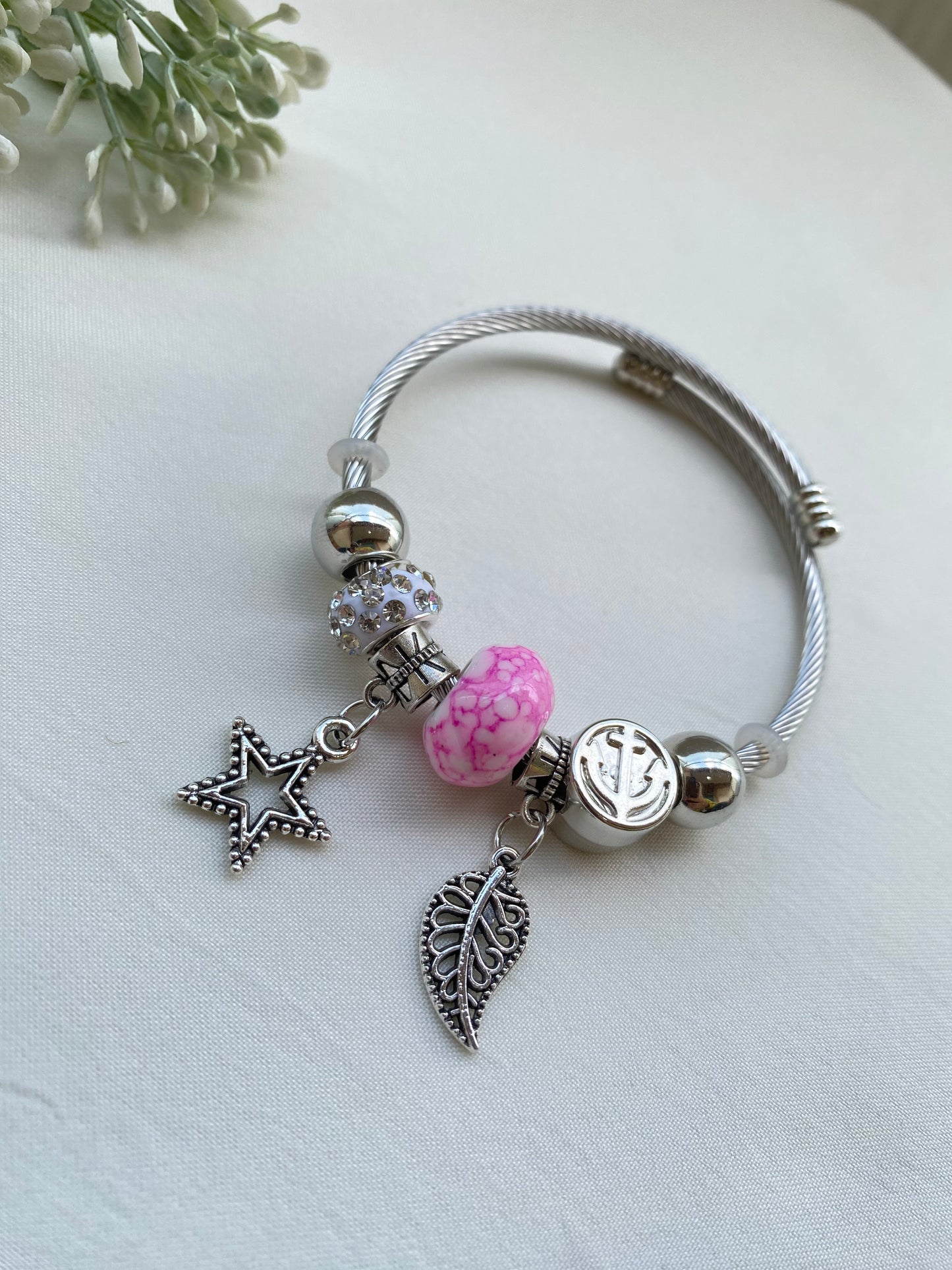 Anti-Tarnish Stainless Steel Charms Bracelet