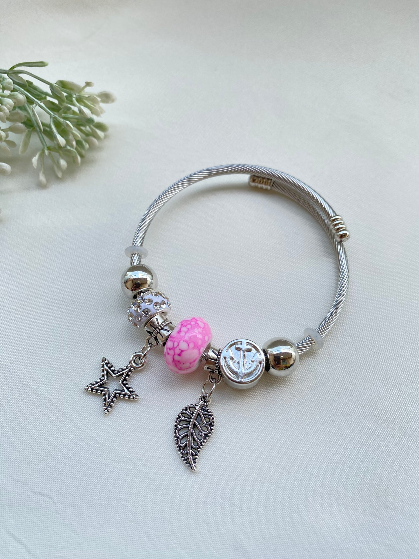 Anti-Tarnish Stainless Steel Charms Bracelet