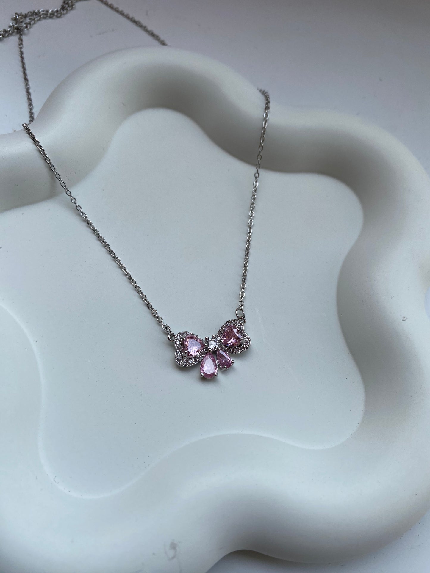 Crystal Bowknot Necklace