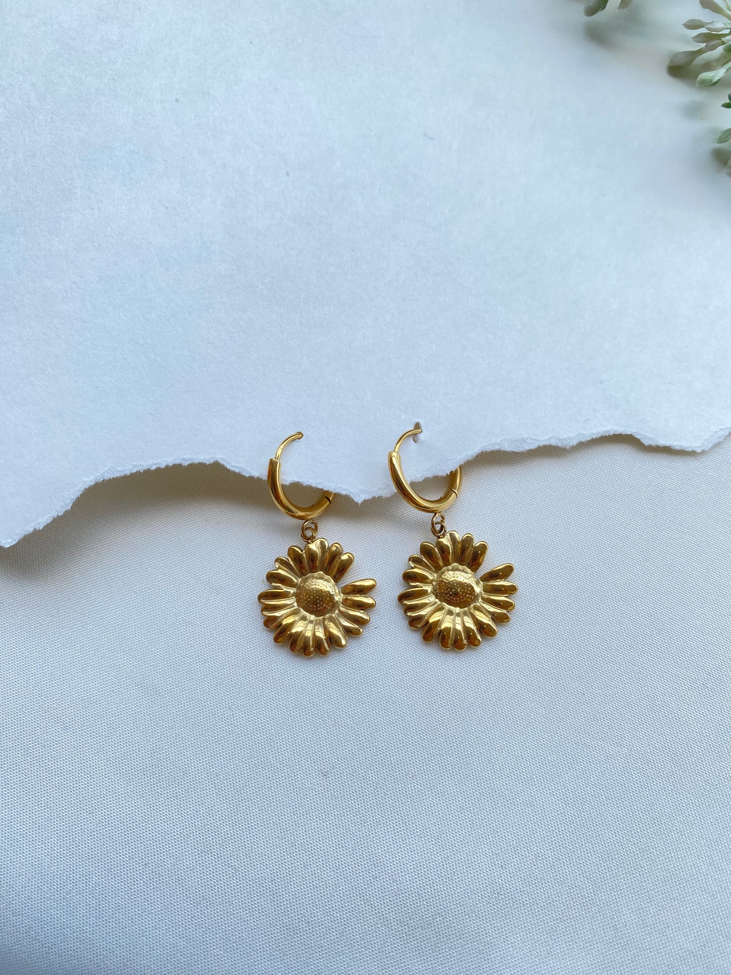 Sunflower Anti Tarnish Earrings