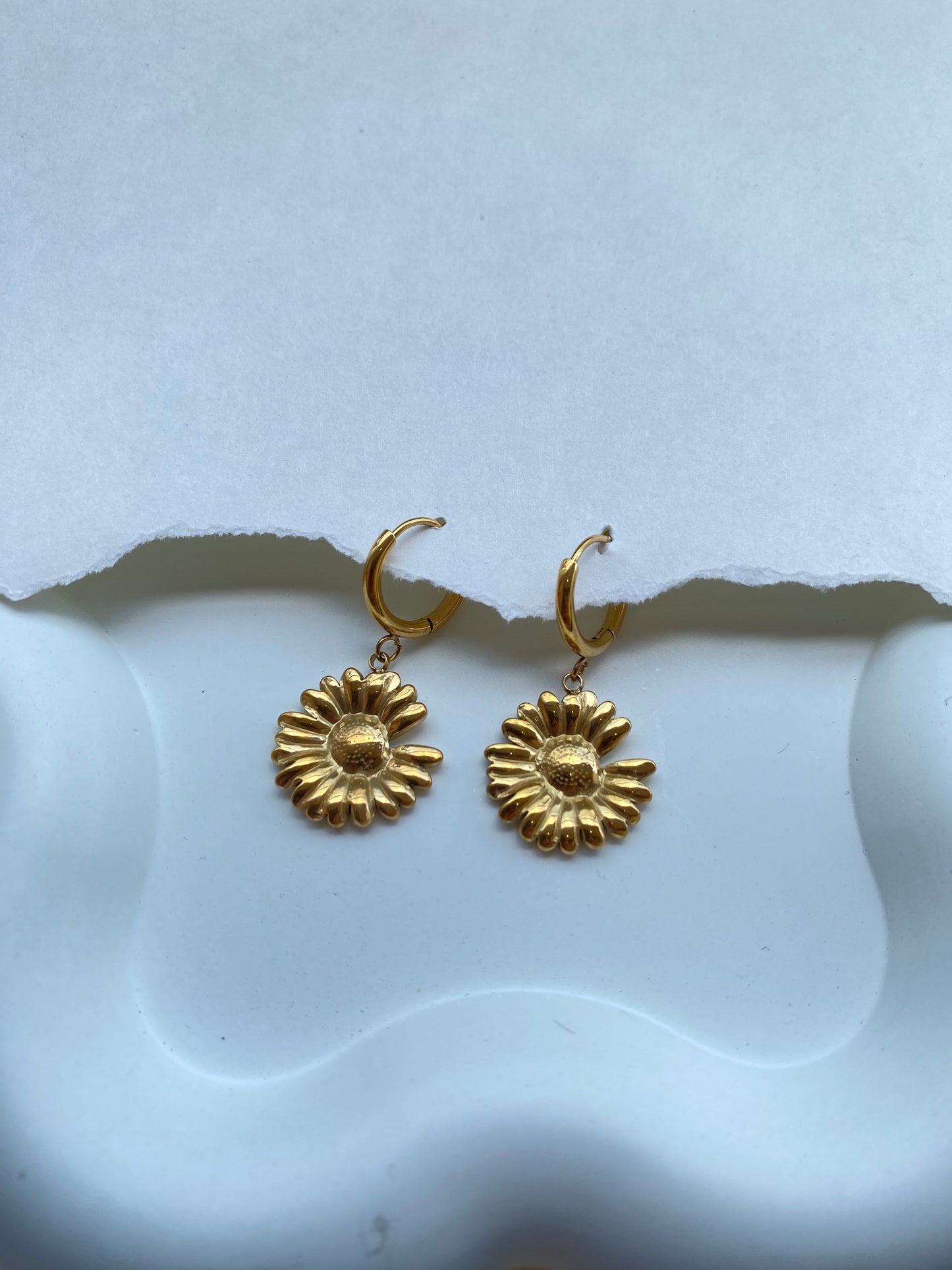 Sunflower Anti Tarnish Earrings