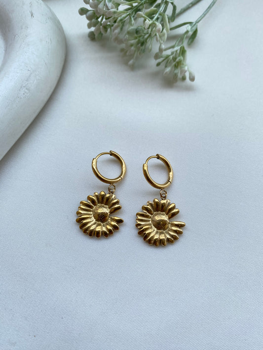 Sunflower Anti Tarnish Earrings