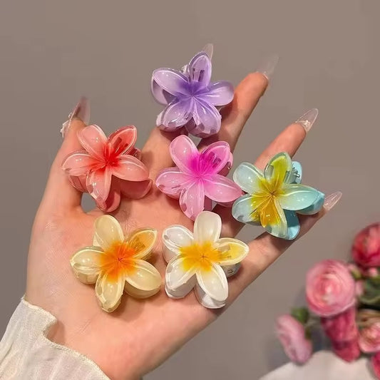 Mini Flower Trendy Hair Claw Clips ( Pack Of 5 )