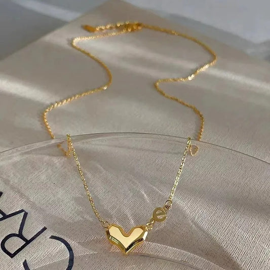 Luxury Gold Chain Women Heart Necklace