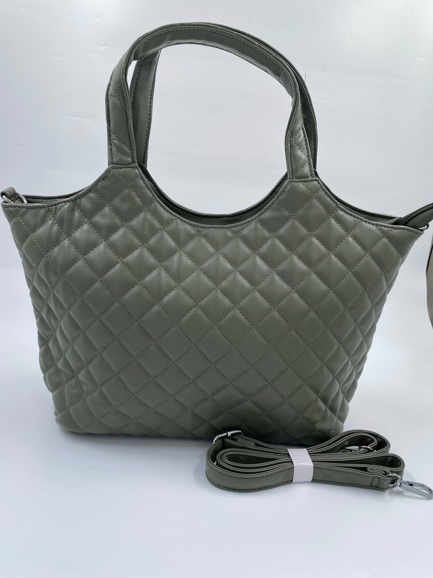 Quilted Detail Tote Bag With A detachable Strap