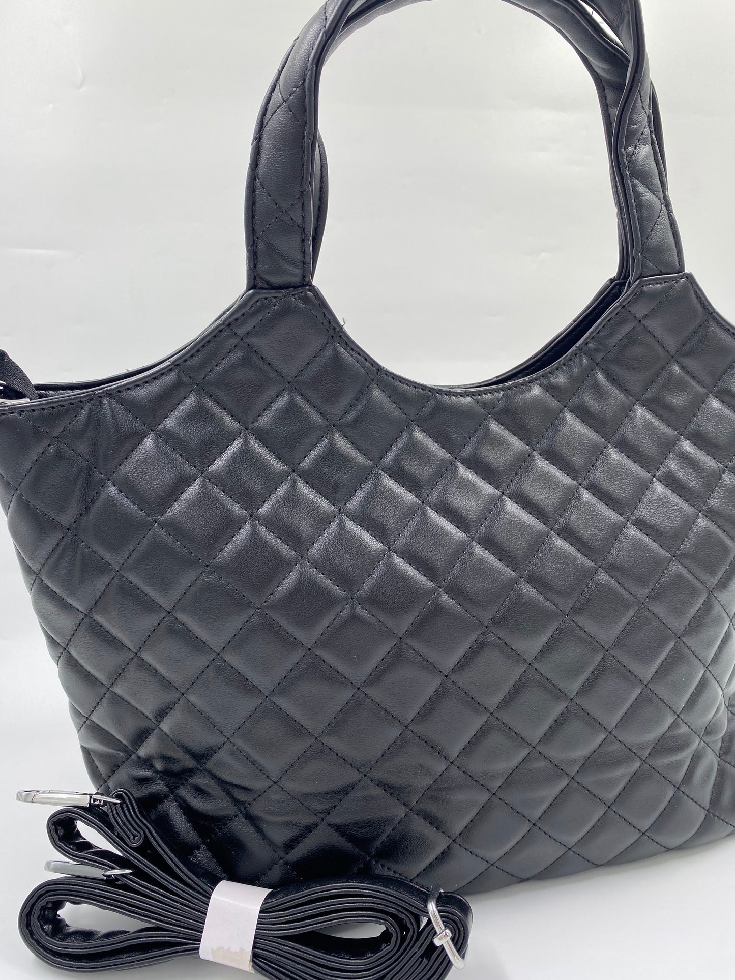 Quilted Detail Tote Bag With A detachable Strap