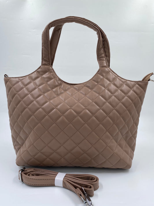 Quilted Detail Tote Bag With A detachable Strap